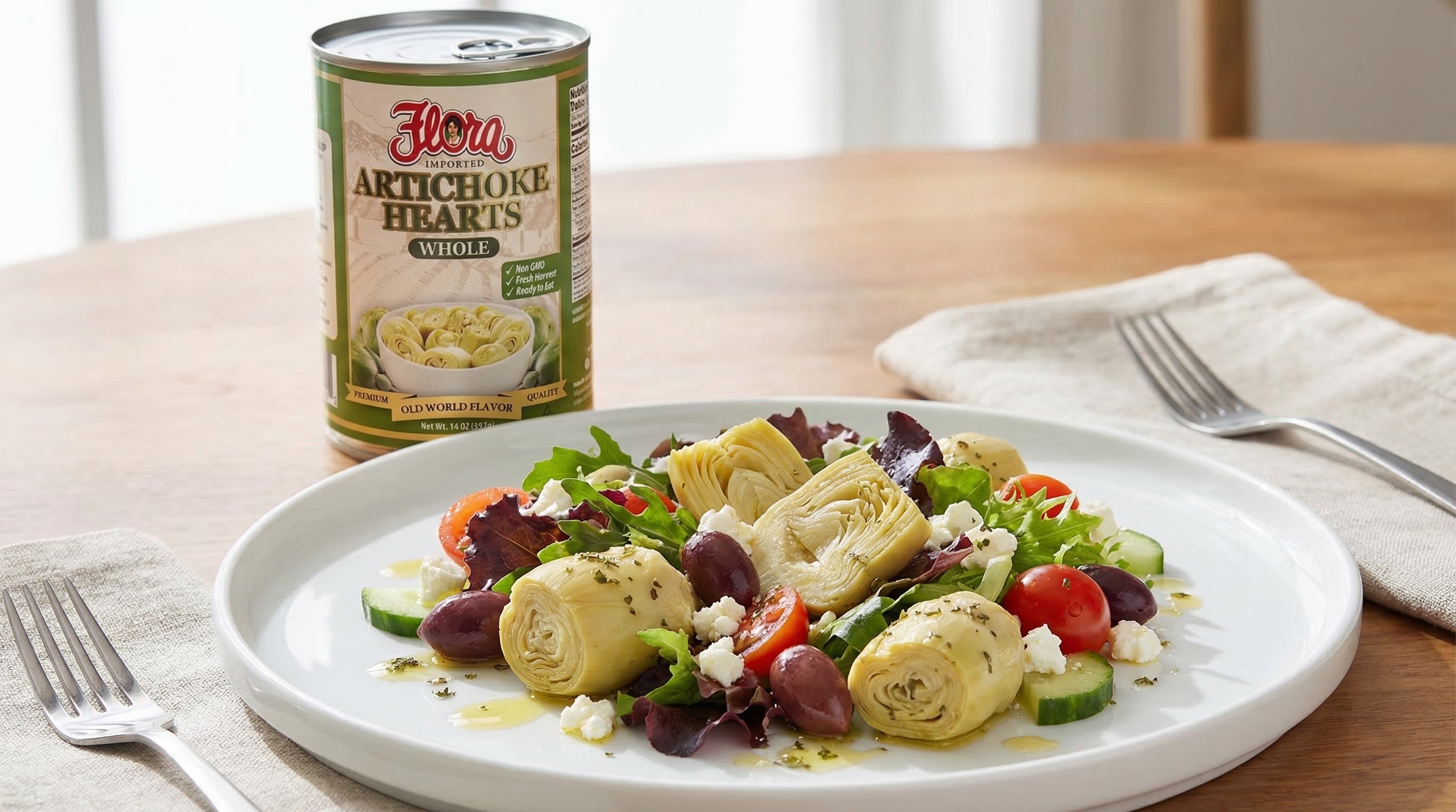 Artichoke Hearts Whole in Brine - 14oz – Flora Foods