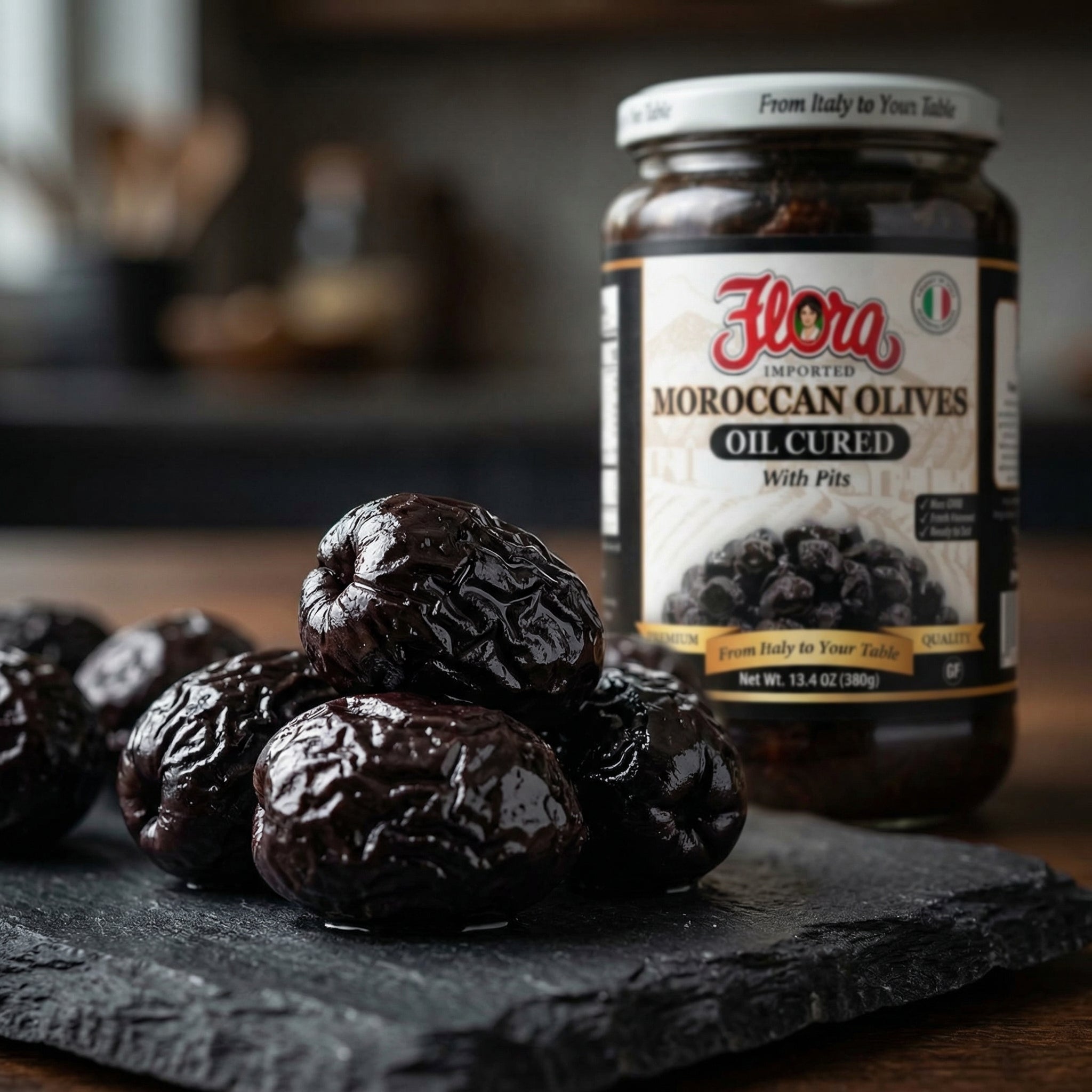 Oil Cured Moroccan Olives – Flora Foods