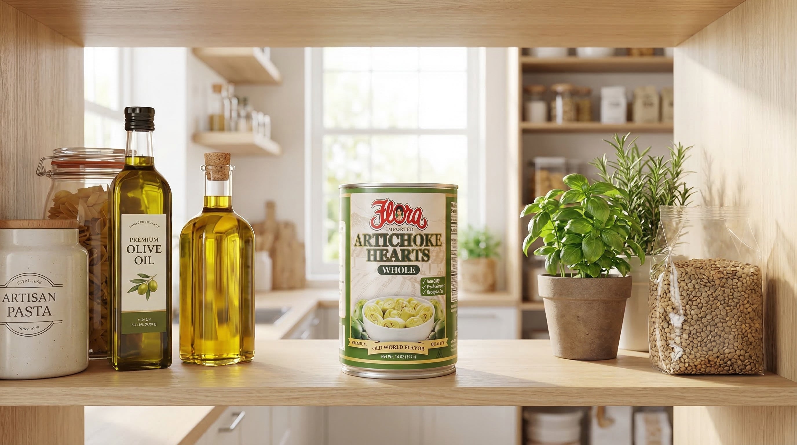 Artichoke Hearts Whole in Brine - 14oz – Flora Foods