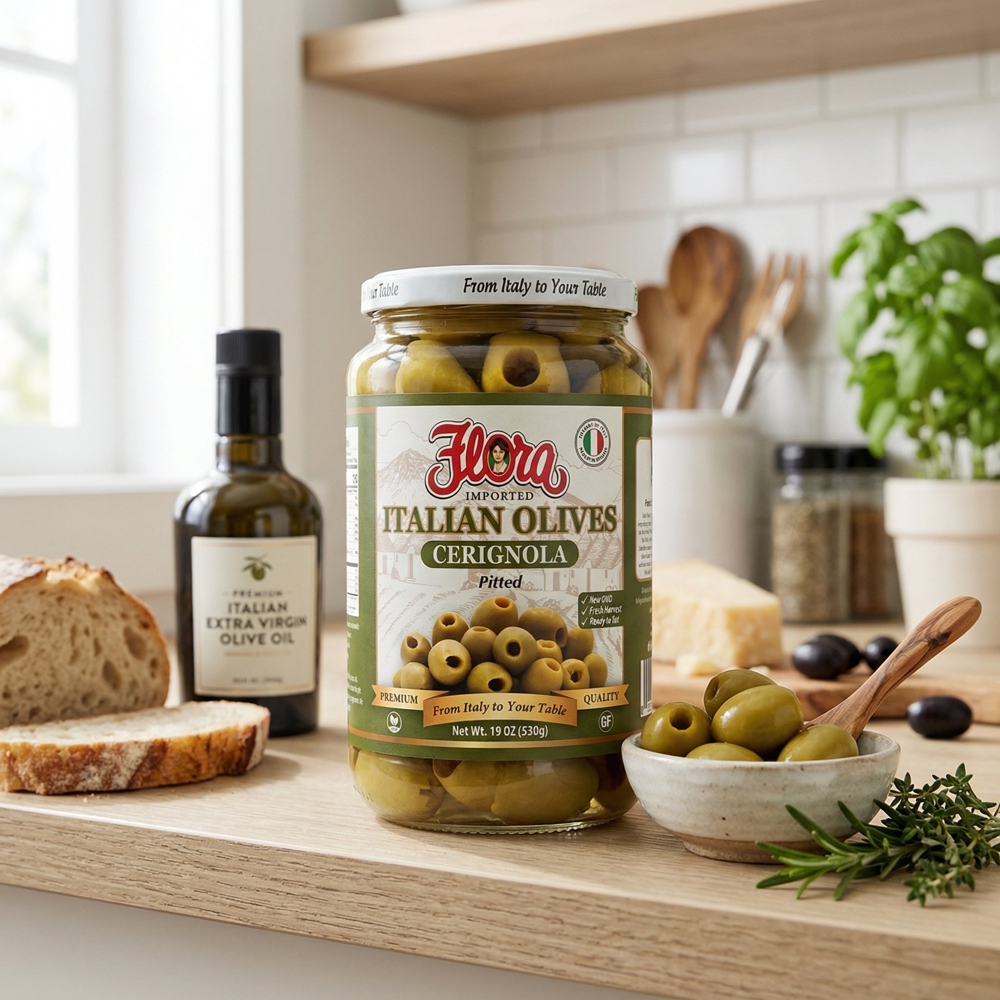Cerignola Olives Pitted – Flora Foods