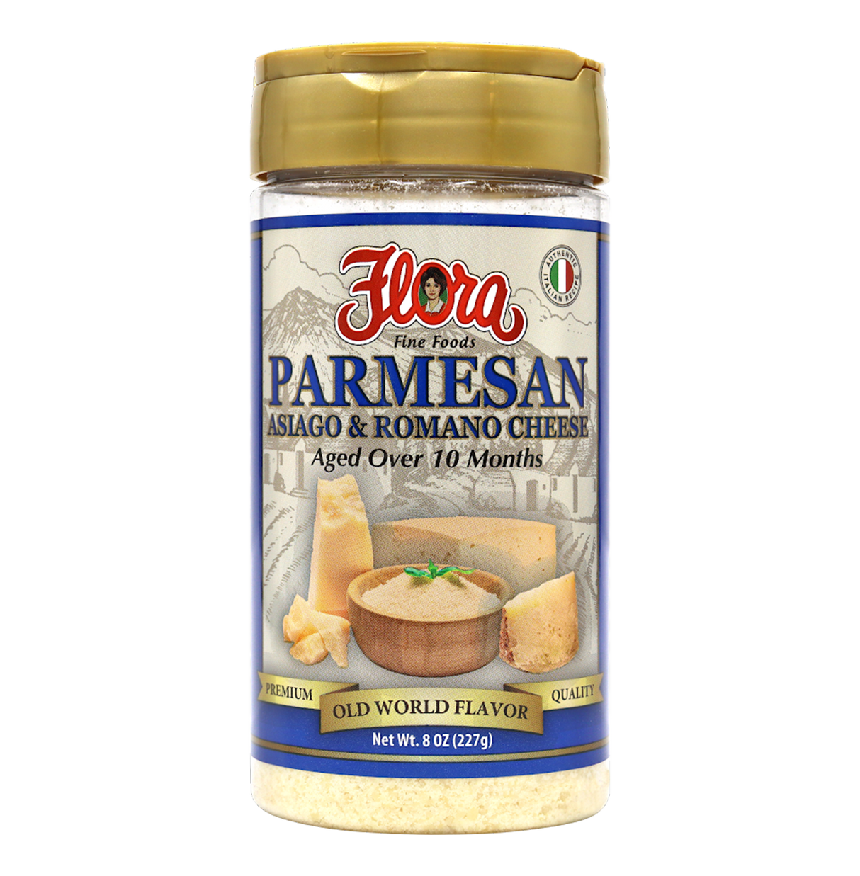 Parmesan, Asiago & Romano Cheese Blend Grated - Aged Over 10 Months - 8 oz