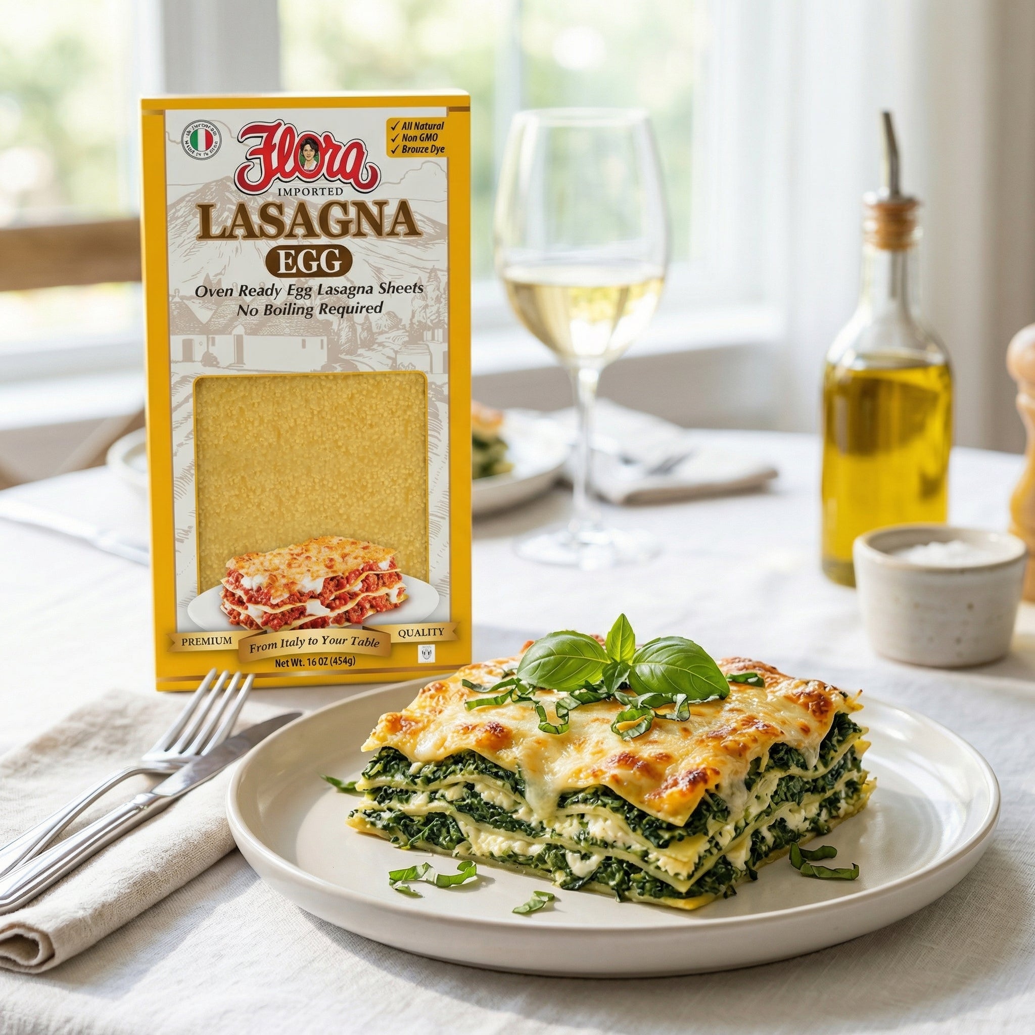 Lasagna All'uovo - Oven Ready Egg Lasagna Sheets – Flora Foods