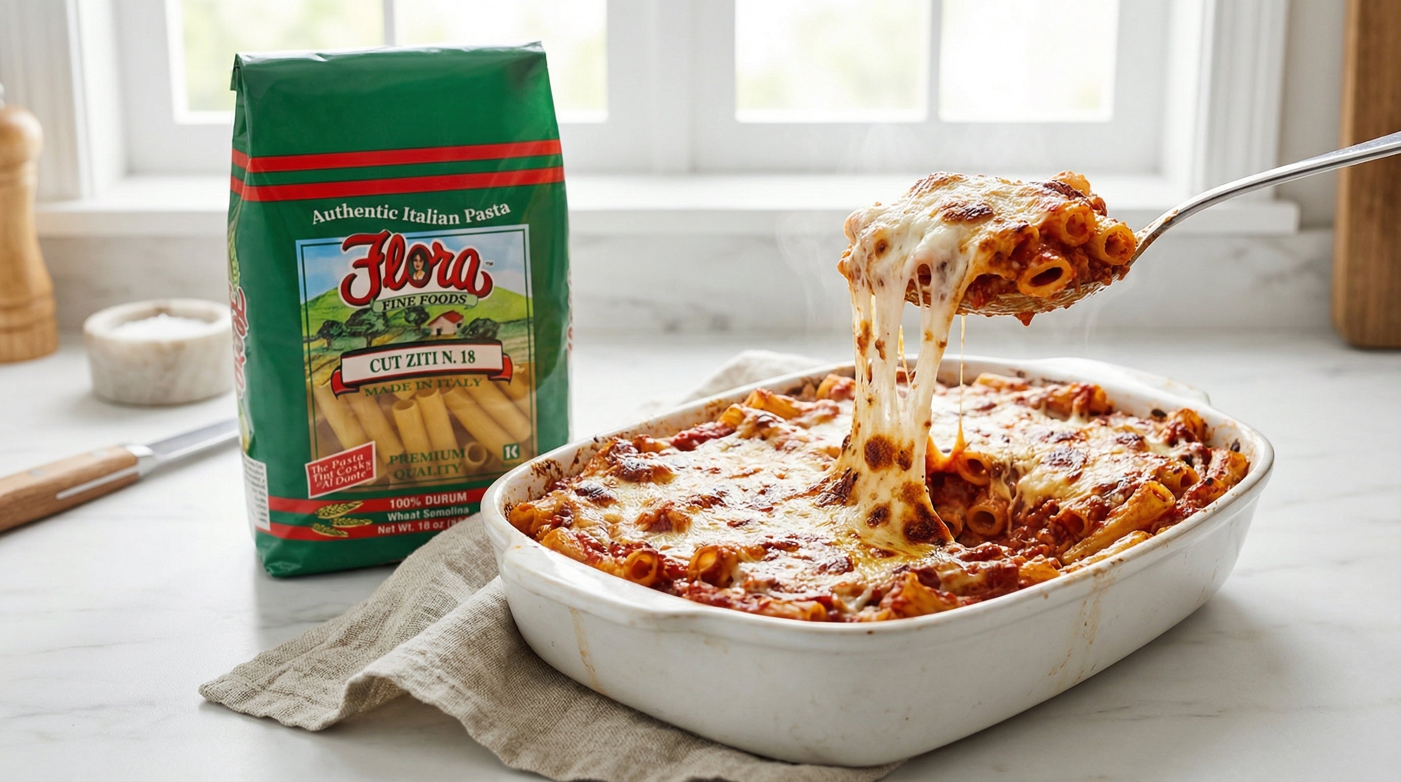 Cut Ziti Pasta #18 – Flora Foods