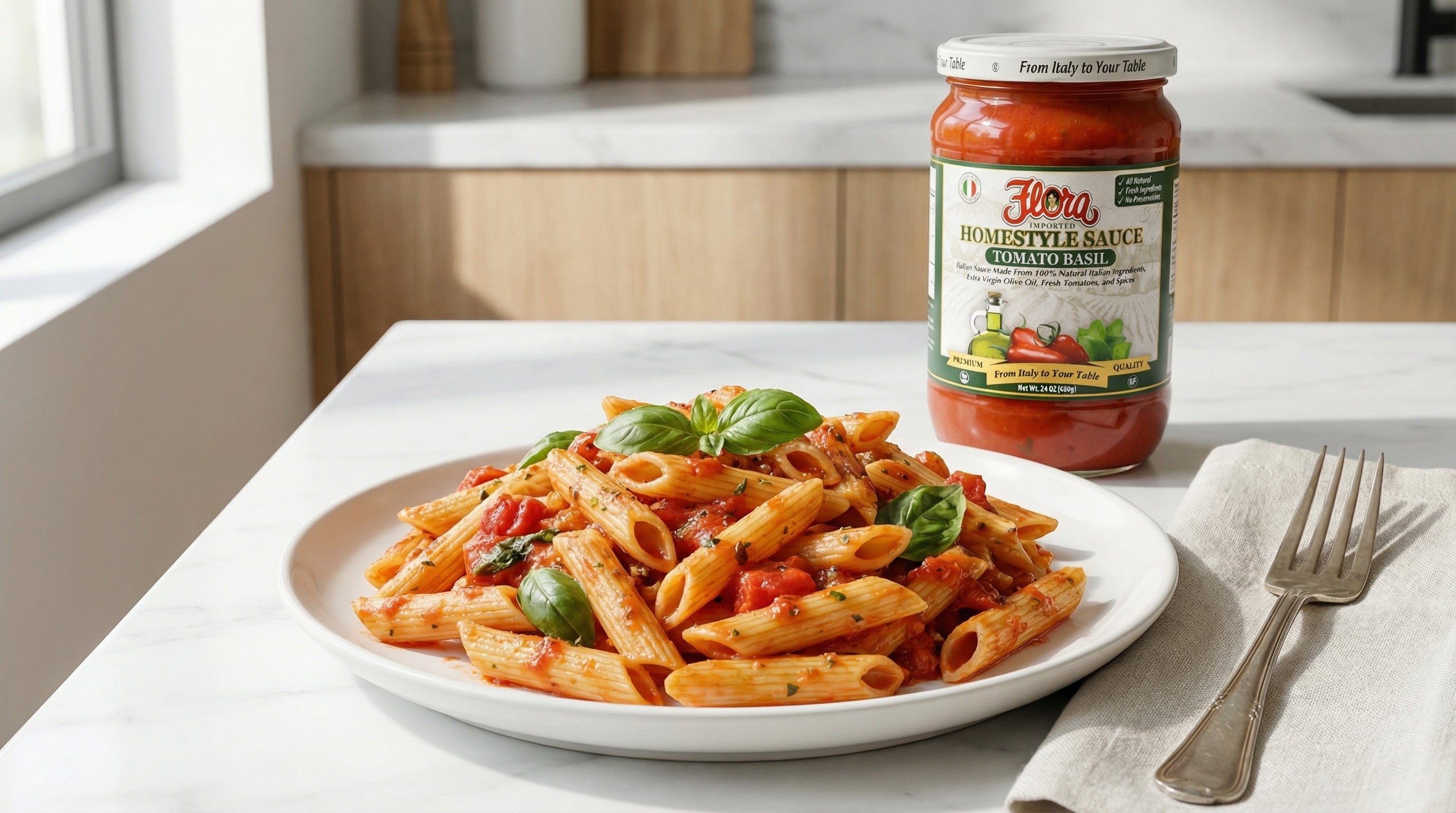Homestyle Tomato Basil Pasta Sauce – Flora Foods