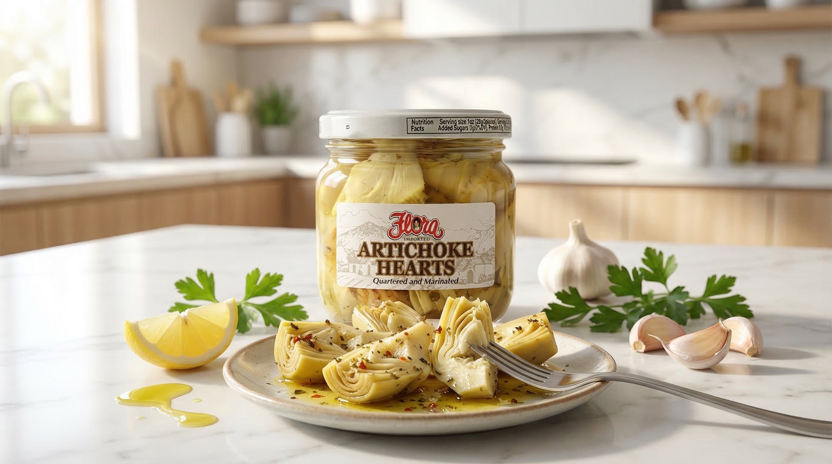 Artichoke Hearts Quartered & Marinated - 6oz – Flora Foods