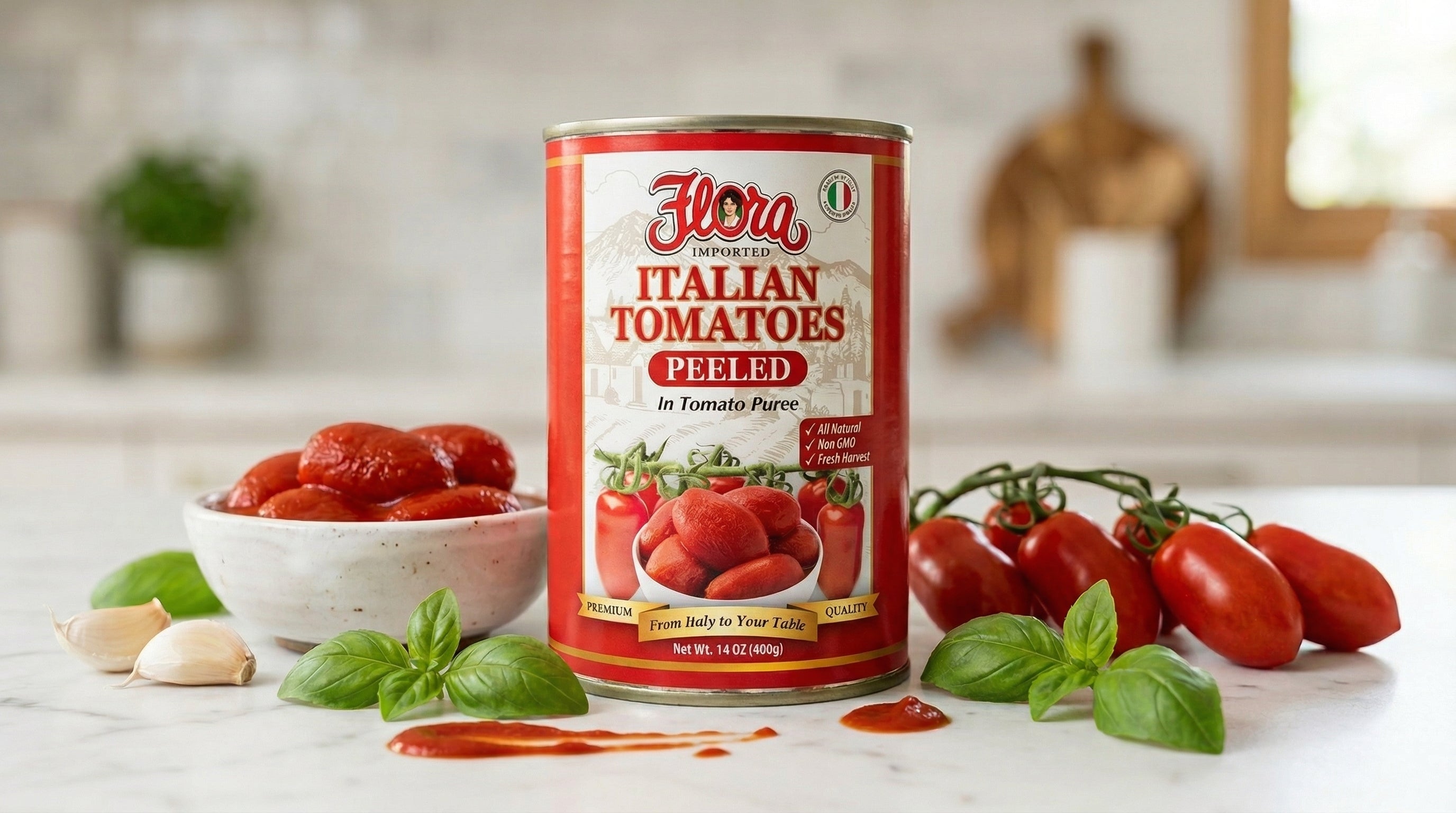 Italian Peeled Tomatoes - 14oz – Flora Foods