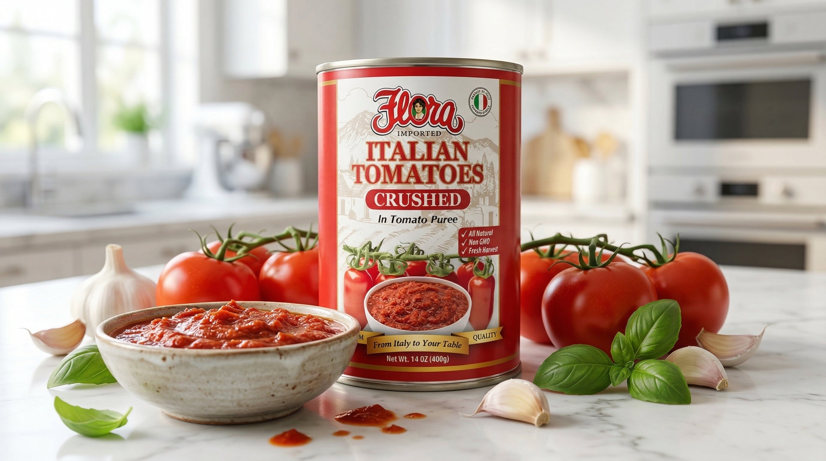 Italian Crushed Tomatoes - 14oz – Flora Foods