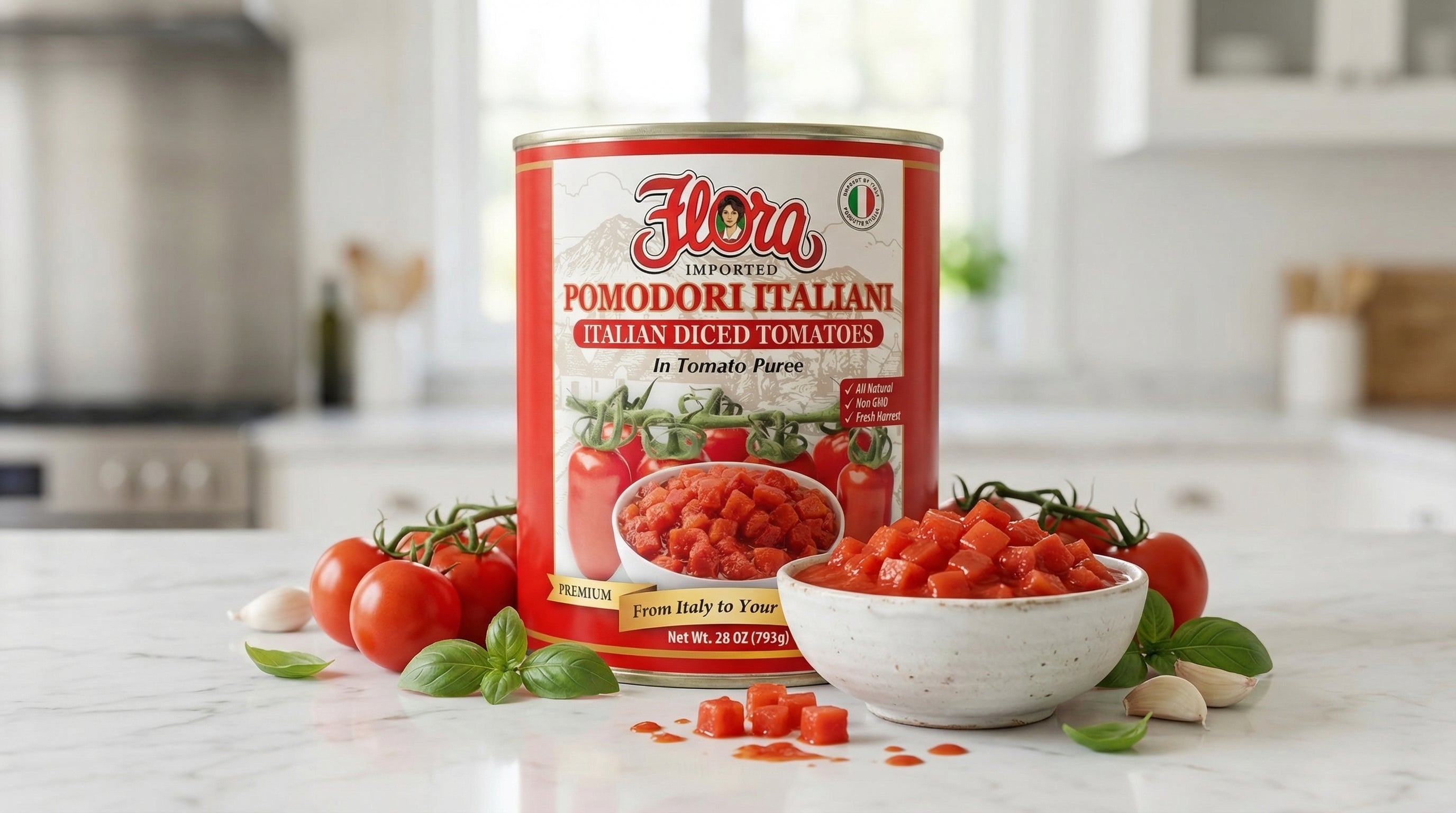 Italian Petite Diced Tomatoes - 28oz – Flora Foods