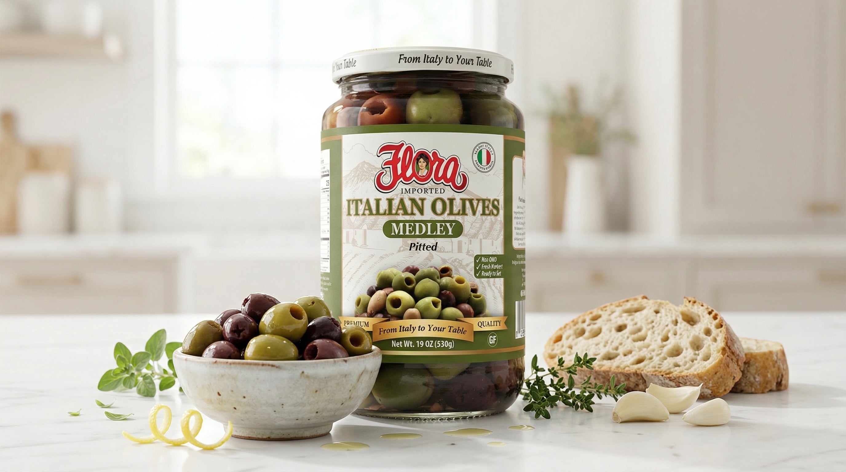 Italian Olives Medley Pitted – Flora Foods