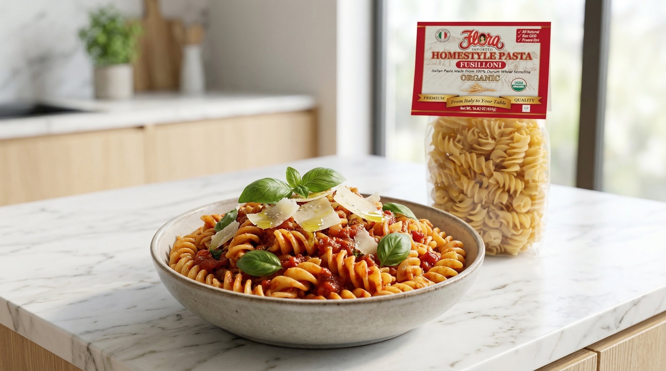 Organic Homestyle Fusilloni – Flora Foods