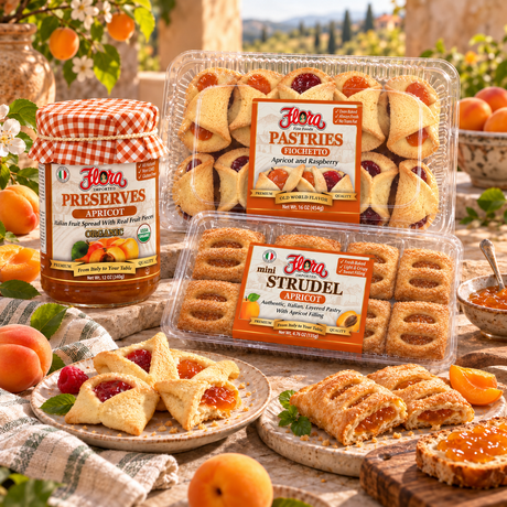 Apricot Sunrise Pastry Collection — complete original Flora assortment
