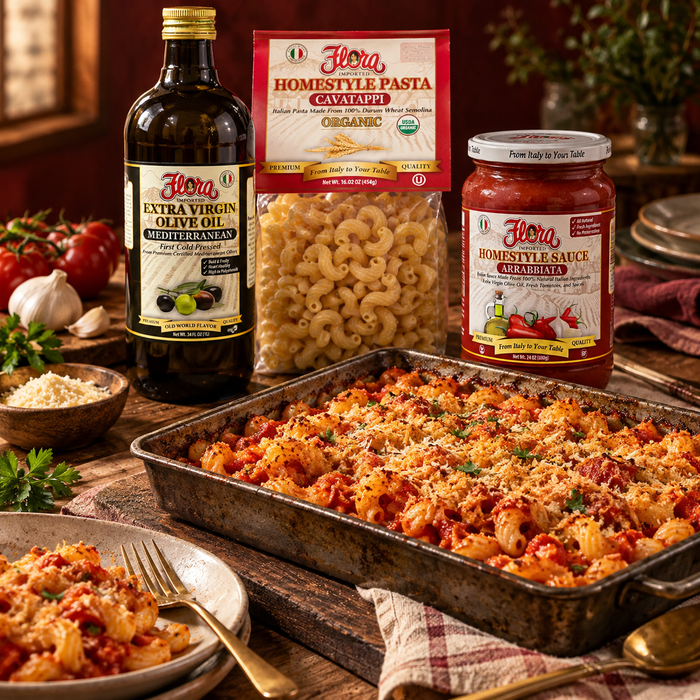 From Pantry to Oven — Arrabbiata Cavatappi Crunch Bake Bundle