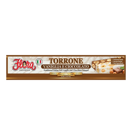 Torrone Vaniglia e Cioccolato ‚Äì Italian Soft Vanilla & Chocolate Nougat (5.3oz) image 0