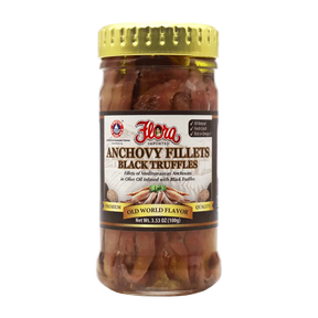 Mediterranean Anchovy Fillets in Olive Oil Infused with Black Truffles - 3.5oz image 0