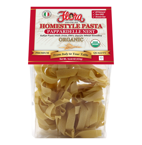 Organic Homestyle Pappardelle Nest Pasta image 0