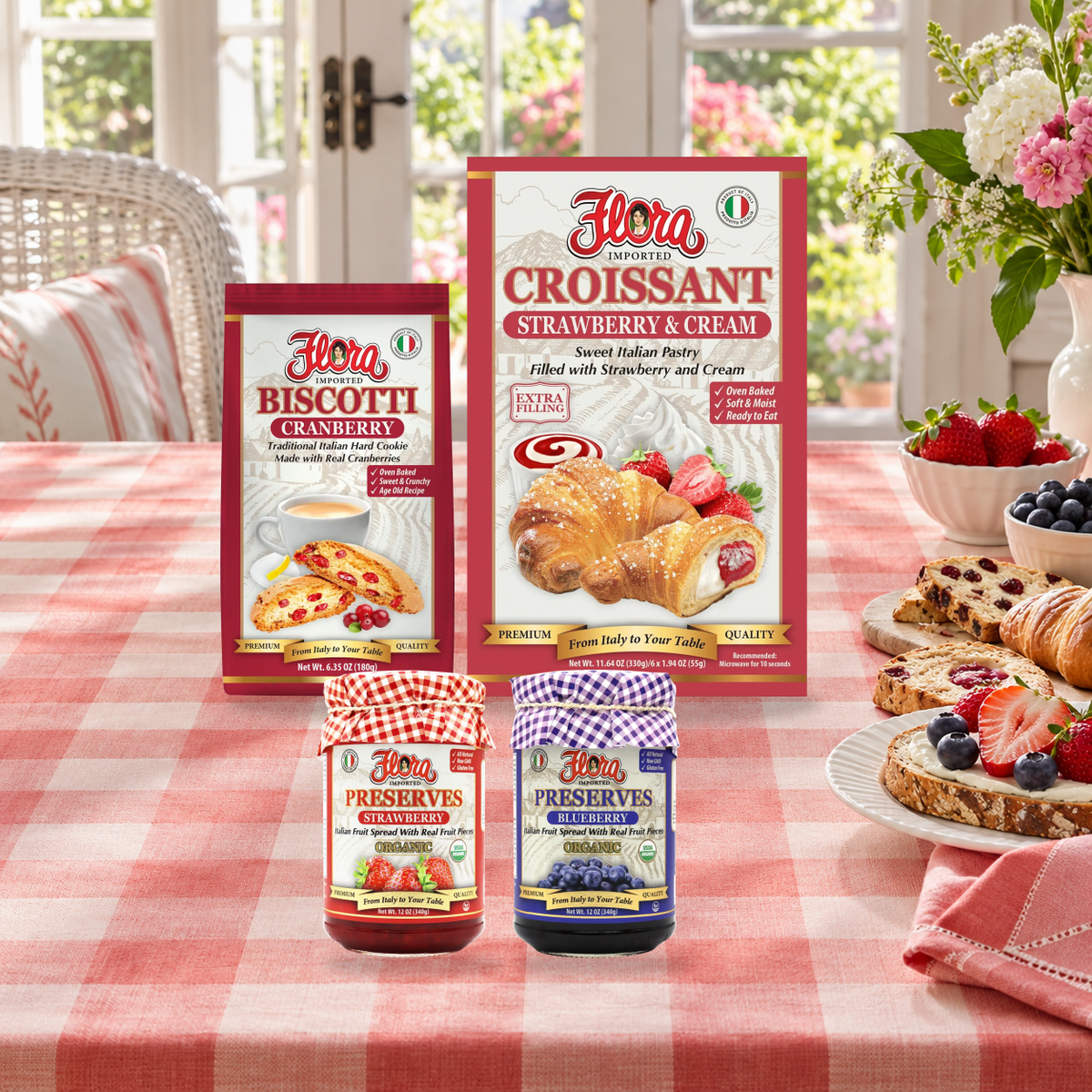 Berry Breakfast Table Set — included Flora products