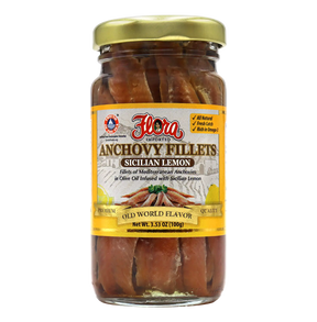 Mediterranean Anchovy Fillets in Olive Oil Infused with Sicilian Lemon - 3.5oz image 0