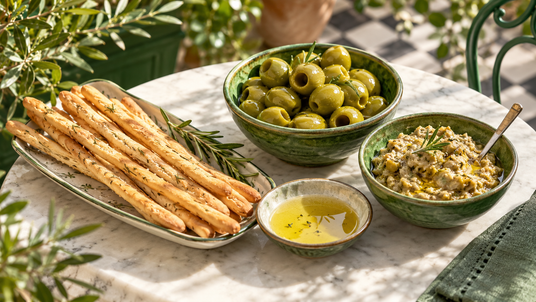 Castelvetrano Garden Hour Aperitivo Set — serving suggestion