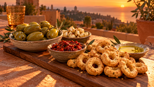Cerignola Sunset Grazing Collection — serving suggestion