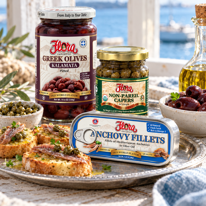 Coastal Anchovy & Toast Aperitivo Kit — serving detail one