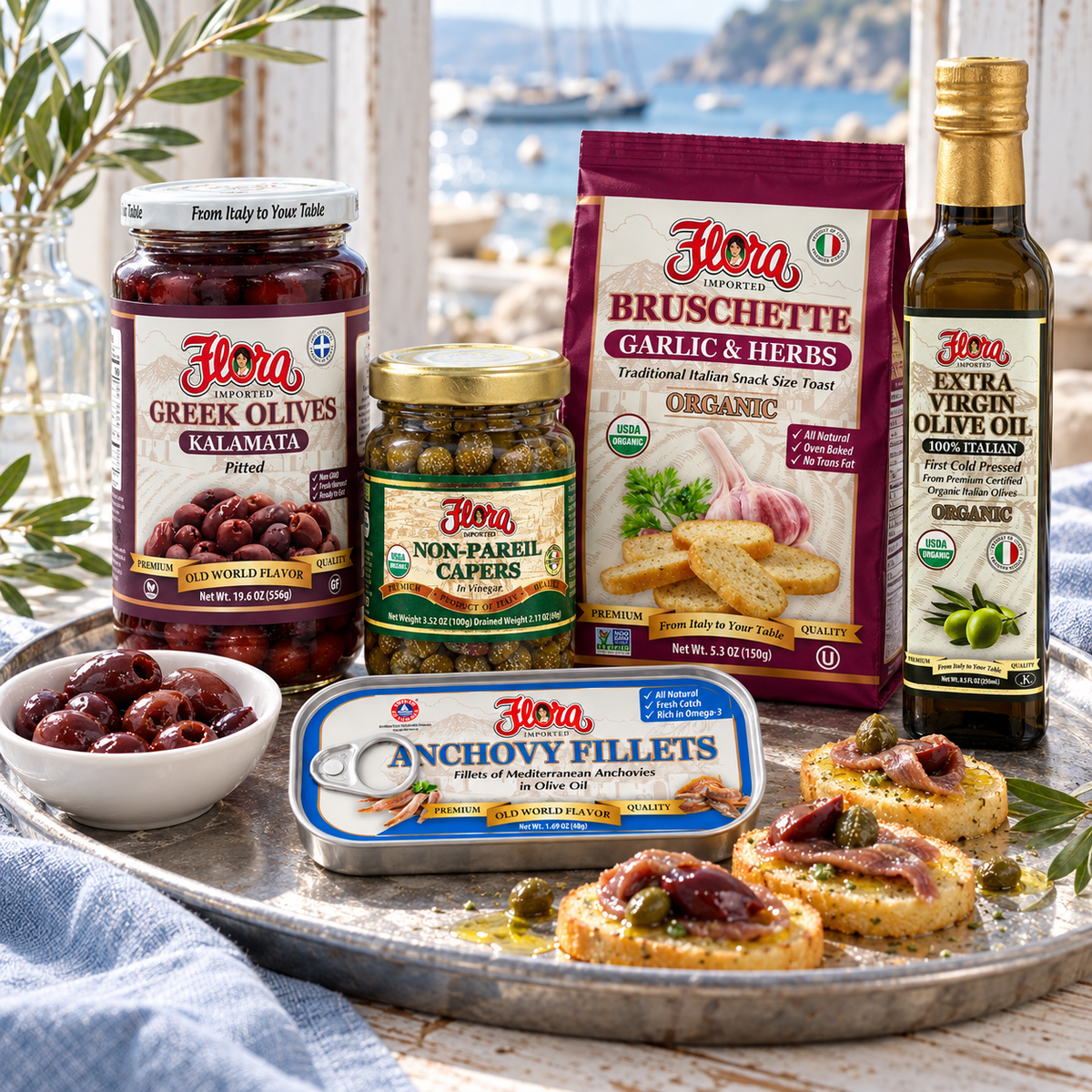 Coastal Anchovy & Toast Aperitivo Kit — included products