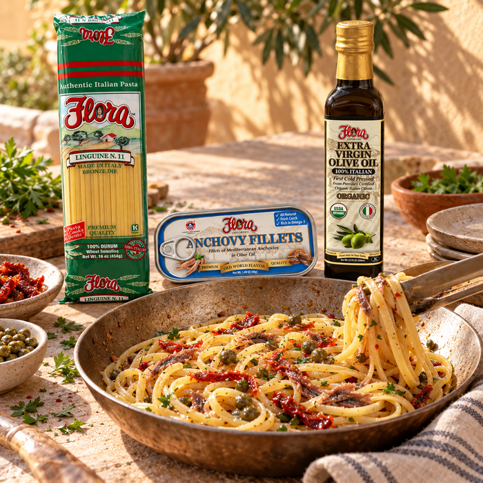 Small Ingredients, Deep Flavor — Coastal Anchovy Linguine Dinner Set
