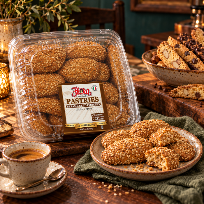 Coffee Break Italiano Selection — original Flora products in a natural serving scene