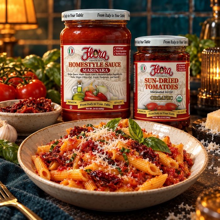 Corn Penne Rosso Italian Dinner Collection — Two Tomato Traditions