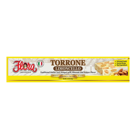 Torrone Limoncello ‚Äì Italian Soft Nougat with Almonds & Lemon Flavor (5.3oz) image 0