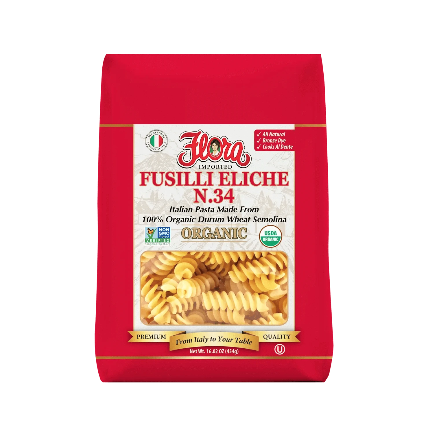 Italian Organic Fusilli Eliche #34 – Flora Foods