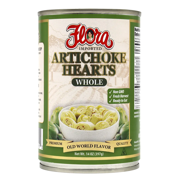 イマンフローラアルメット缶「琺瑯」 Artichoke Hearts Whole in Brine - 14oz – Flora Foods