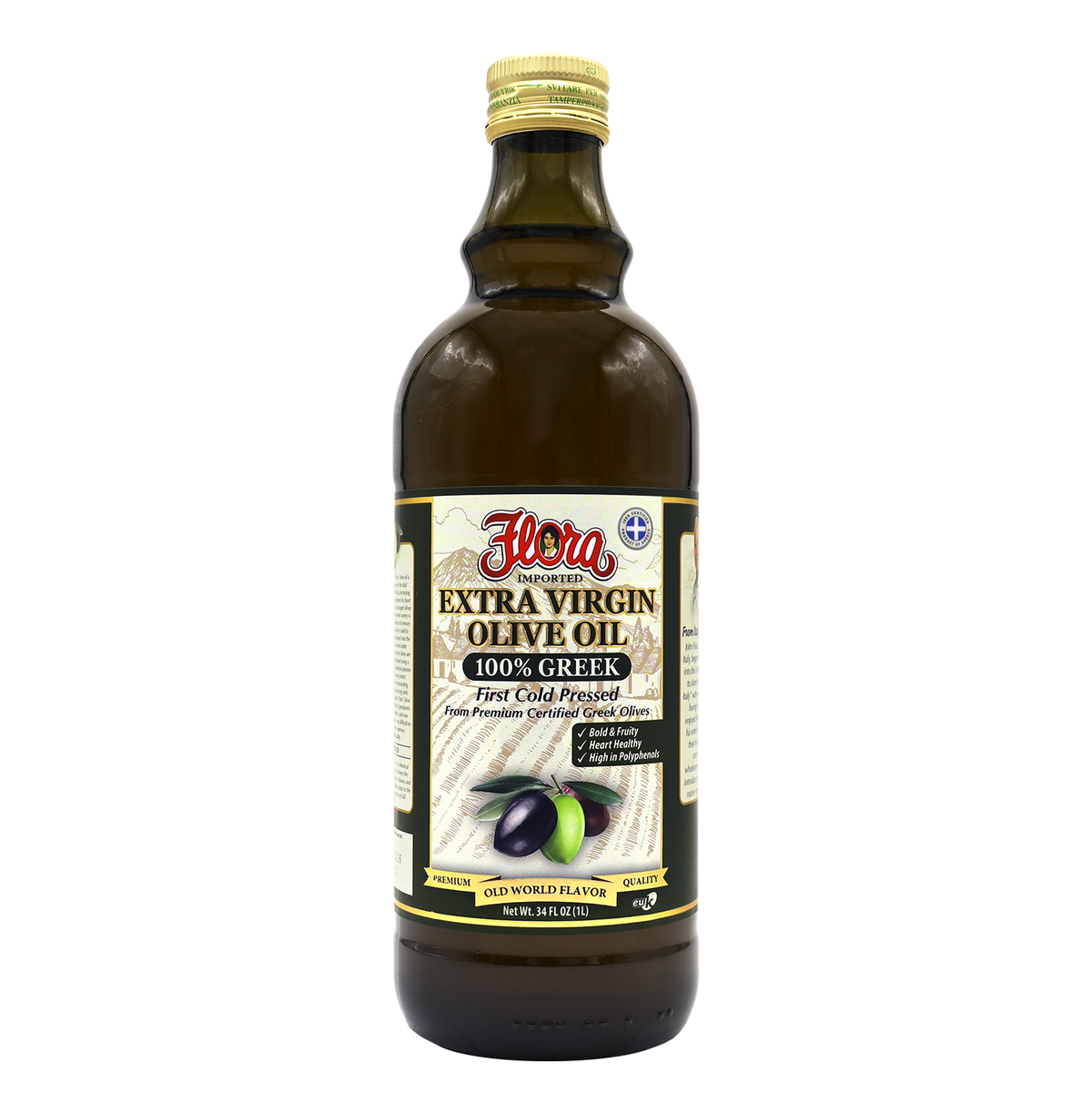 Greek Extra Virgin Olive Oil First Cold Pressed - 1L – Flora Foods
