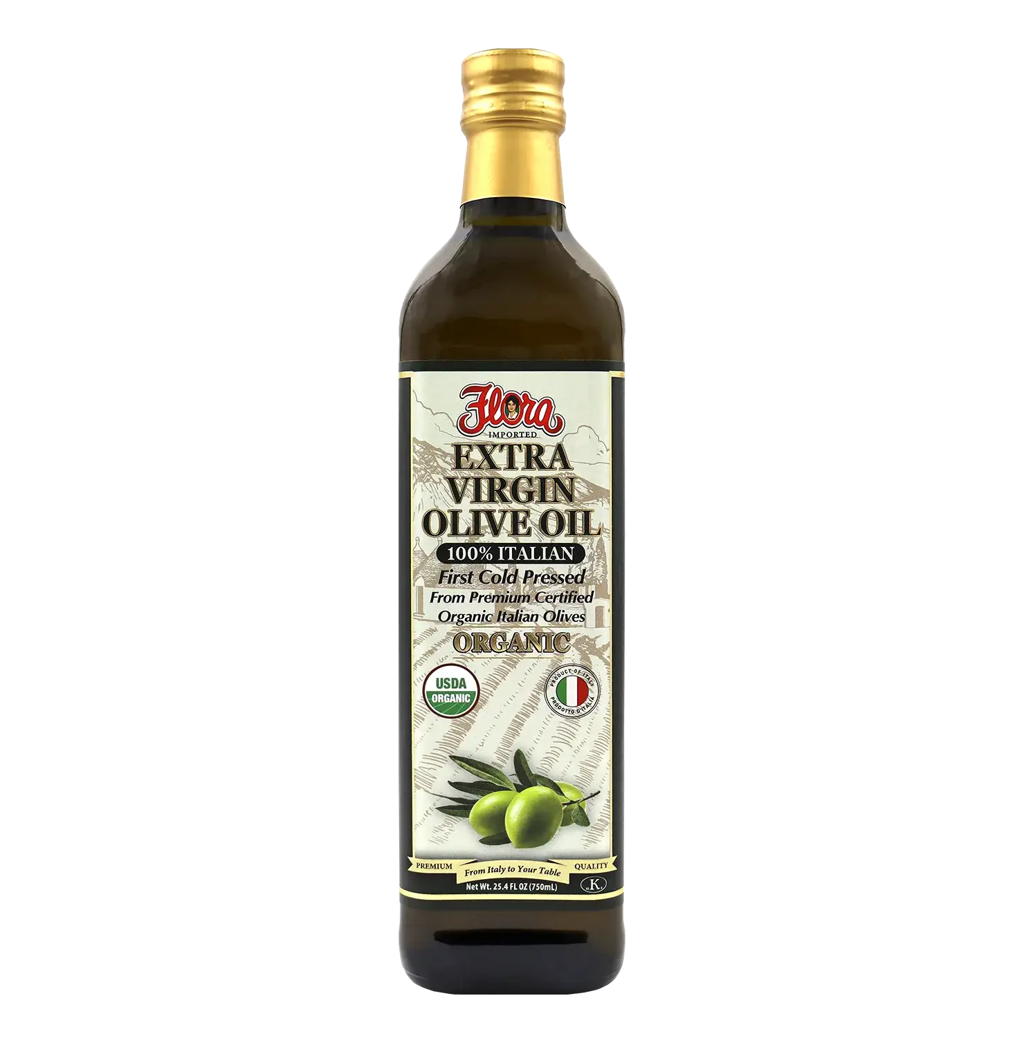 100% Italian Organic Extra Virgin Olive Oil - 25.4oz – Flora Foods
