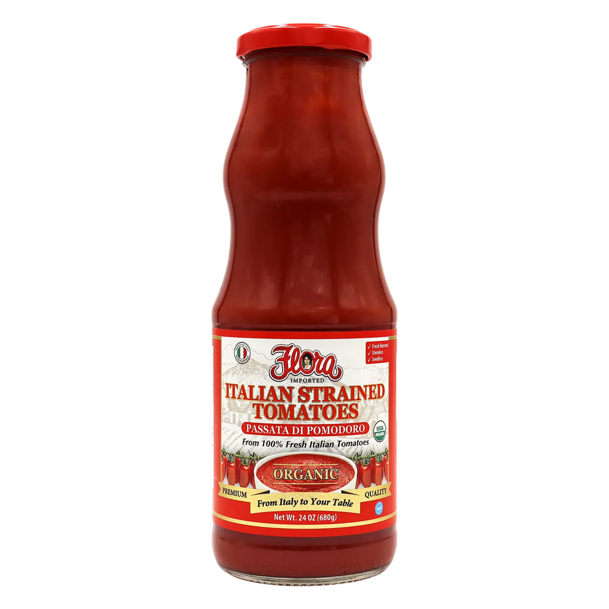Organic Strained Italian Tomatoes - 24oz – Flora Foods
