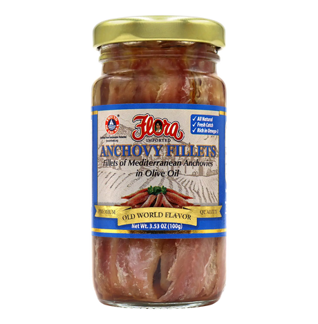 Mediterranean Anchovy Fillets in Olive Oil - 3.5oz image 0