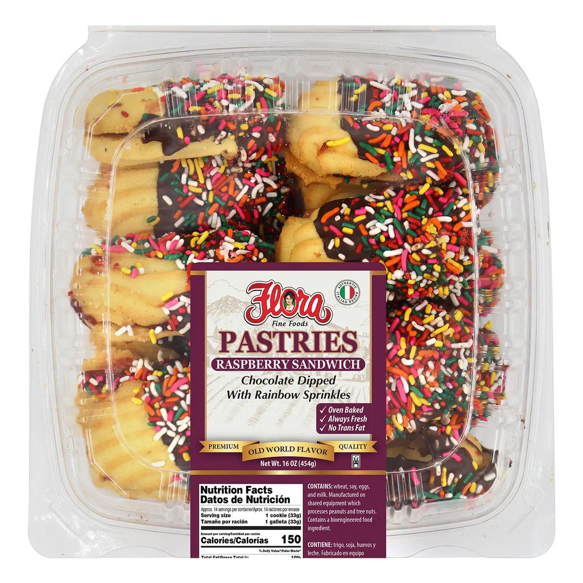 Baris Raspberry Dipped Raspberry Filled Italian Style Sandwich Cookies - Chocolate Dipped ...