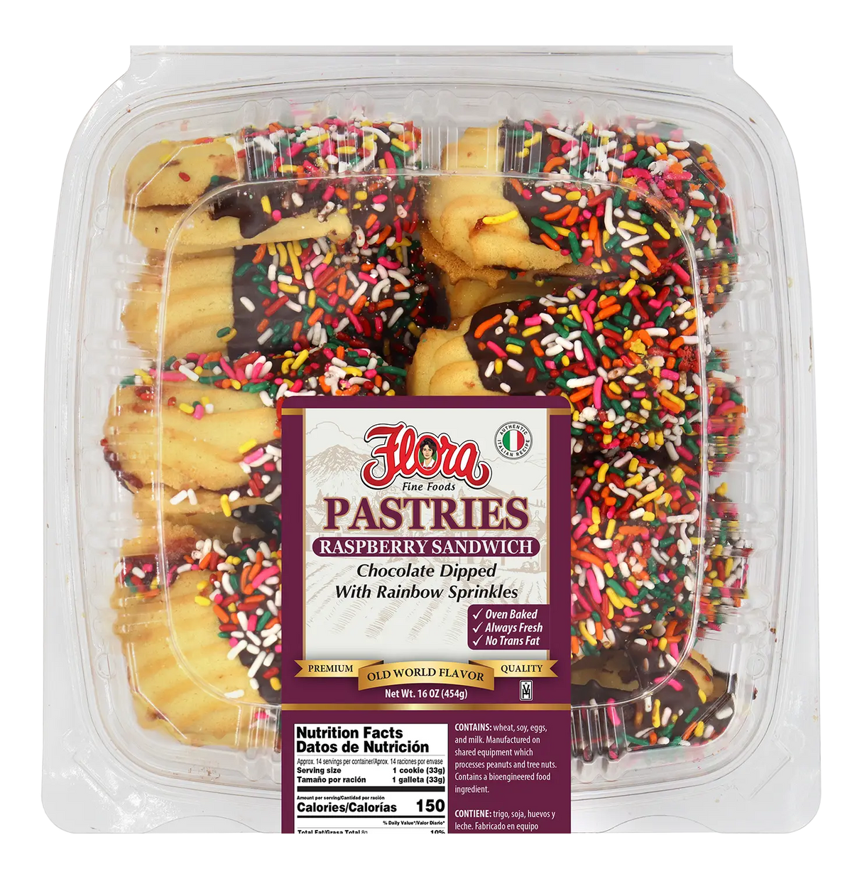 Raspberry Filled Italian Style Sandwich Cookies - Chocolate Dipped image 0
