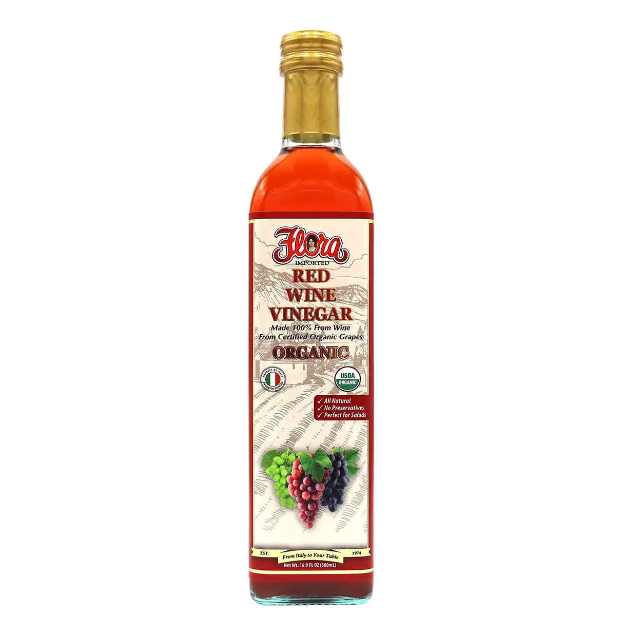 Organic Red Wine Vinegar - 16.9oz image 0