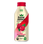 Flora Foods Saint James Organic Brewed Tea with red raspberry and black tea in a 16 fl oz bottle, refreshing beverage with natural flavors.