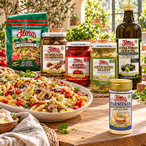 Garden Primavera Casarecce Pantry Selection with original products and prepared pasta