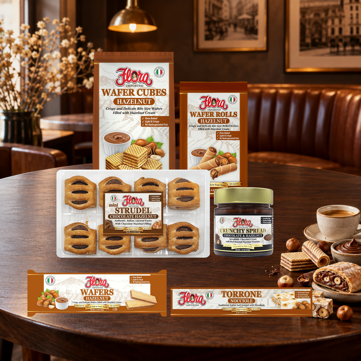 Hazelnut Café Gift Box — included Flora products