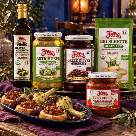 Kalamata Taverna Toast & Antipasto Box — included products