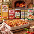 Lasagna al Forno Family Bake Box — included Flora products and serving suggestion