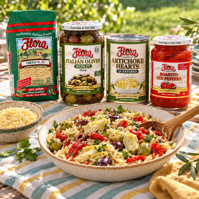 Mediterranean Orzo Picnic Pantry — Color for the Picnic Bowl