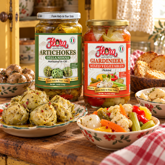 Nonna's Open-Pantry Vegetable Table — serving detail one