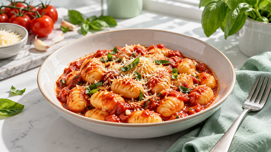 Organic Gnocchi Pomodoro Dinner Selection — finished recipe serving suggestion