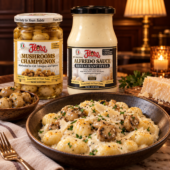 Parmigiano Gnocchi Creamy Supper Collection — Mushrooms Meet Alfredo