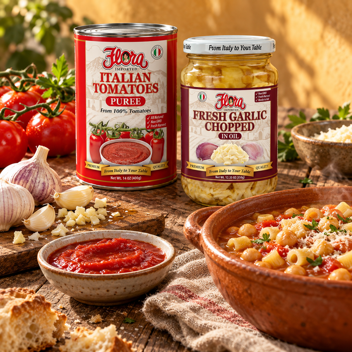 Pasta e Ceci Rustic Soup Collection — Build the Tomato Base