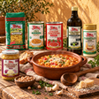 Pasta e Ceci Rustic Soup Collection — included Flora products and serving suggestion