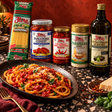 Roman Heat Bucatini Trattoria Night Pack — included Flora products and serving suggestion